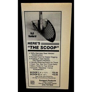 Sunspot Products Mini Print Ad Vintage 80s Digging Scoop Warren MI